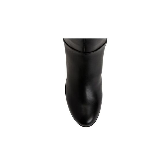GIANI BERNINI Womens Black Logo Adonnys Block Heel Leather Heeled Boots 8 M WC - Picture 3 of 4